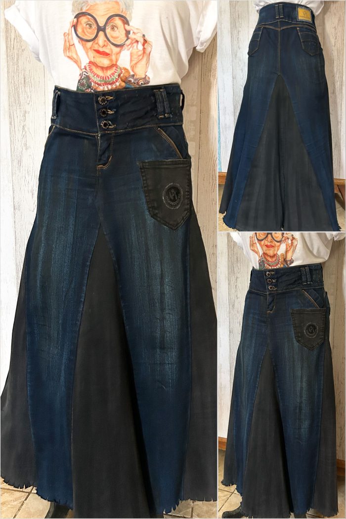 FALDA LARGA MEZCLILLA, BLUE DARK T. M/L - Imagen 2