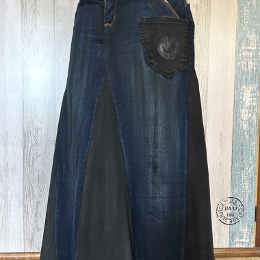 FALDA LARGA MEZCLILLA, BLUE DARK T. M/L