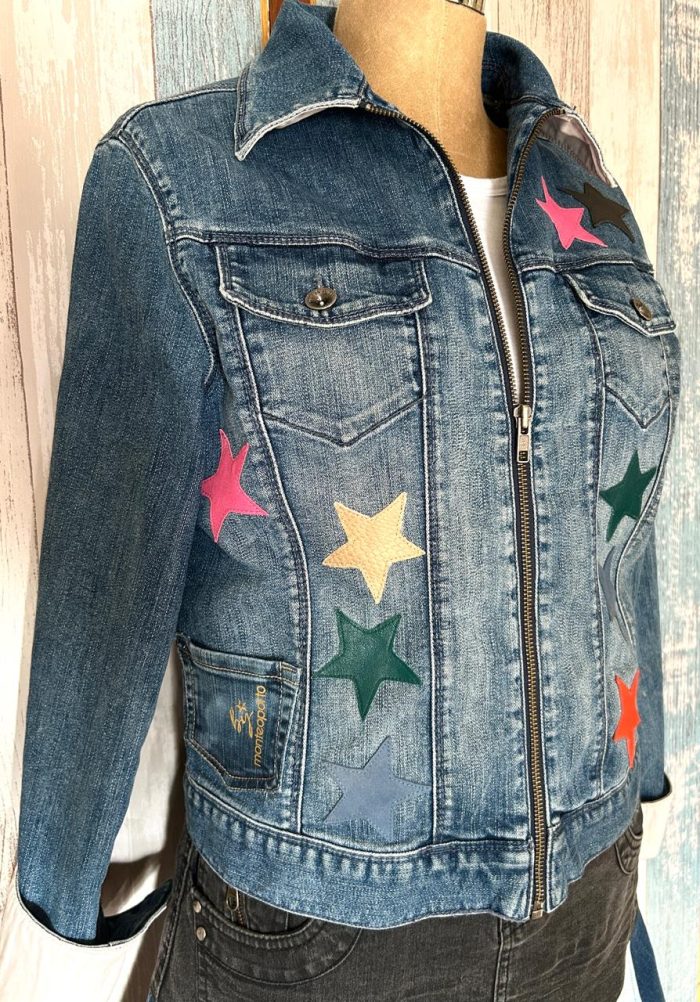 CHAQUETA CUSTOMIZADA ESTRELLAS COLORES T.M